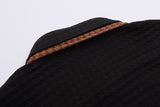 DAXUEN Houndstooth short sleeve collared shirt