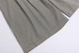 DAXUEN High-waisted wide-leg culotte shorts with micro-check pattern