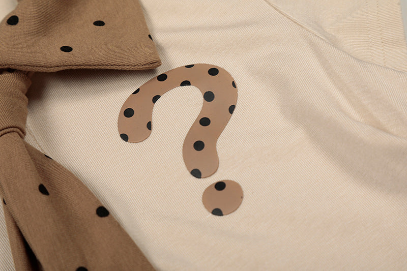 DAXUEN Polka dot question mark polo shirt