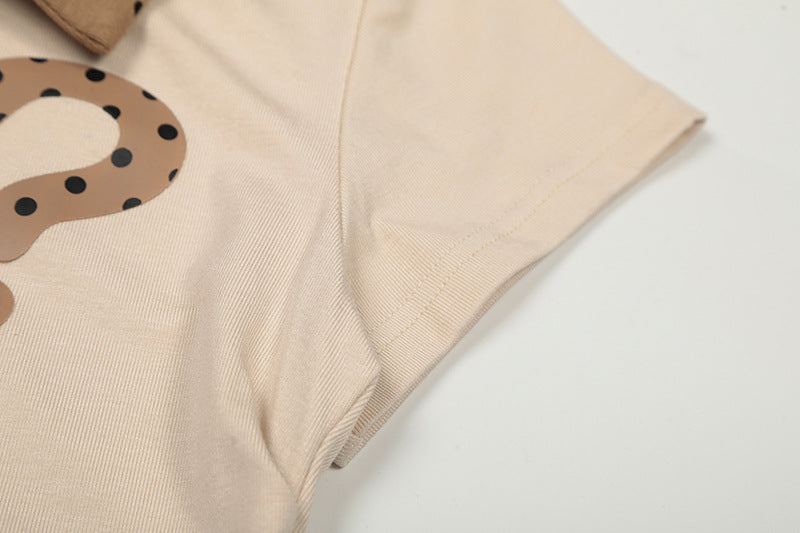 DAXUEN Polka dot question mark polo shirt