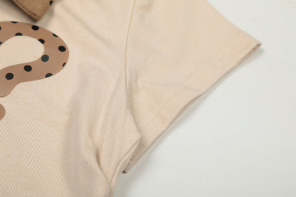 DAXUEN Polka dot question mark polo shirt