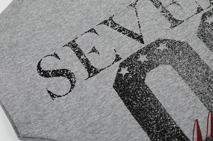 DAXUEN Distressed graphic ruched short-sleeved t-shirt