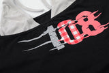 DAXUEN Layered women's off-shoulder graphic top