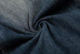 DAXUEN Wide-leg baggy jeans with distressed dark blue denim