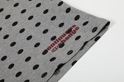 DAXUEN Distressed star graphic polka dot t-shirt