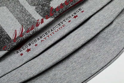 DAXUEN Distressed graphic ruched short-sleeved t-shirt