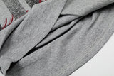 DAXUEN Distressed graphic ruched short-sleeved t-shirt