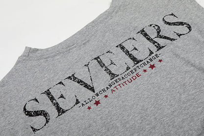 DAXUEN Distressed graphic ruched short-sleeved t-shirt