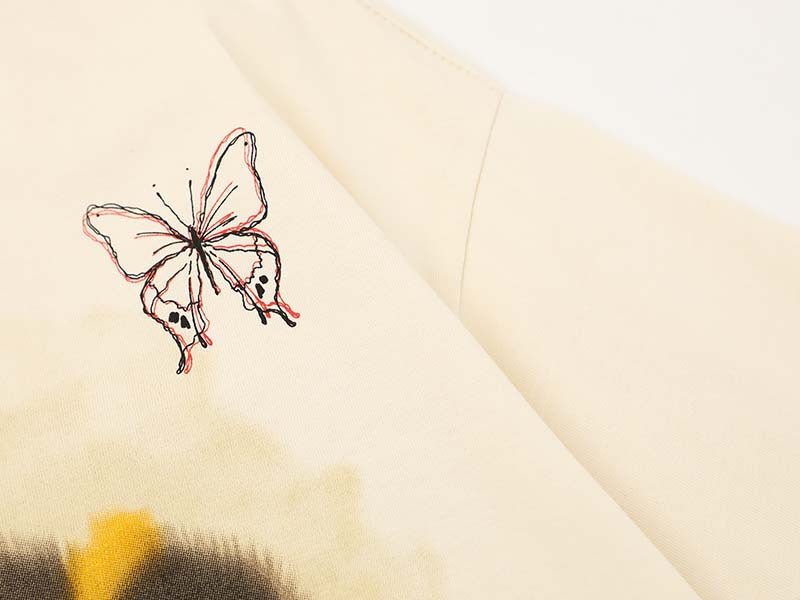 DAXUEN Butterfly graphic crew neck t-shirt