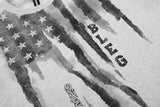 DAXUEN Crew neck graphic T-shirt with abstract flag print