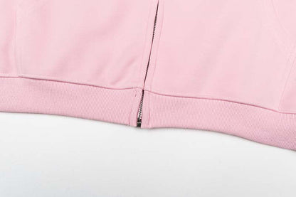 DAXUEN Dark Harvest oversized zip hoodie with graphics