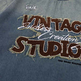 DAXUEN Vintage ombre graphic T-shirt with multiple designs