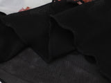 DAXUEN Black slim-fit short-sleeved T-shirt with cat print