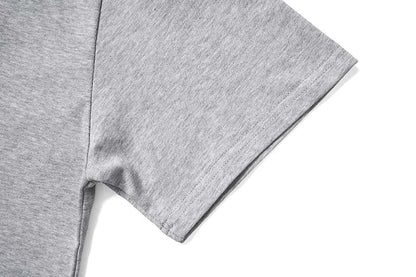 DAXUEN Oversized short-sleeved T-shirt with distressed graphic print