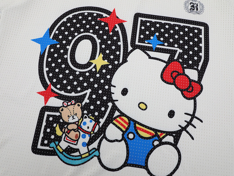 DAXUEN White short-sleeved graphic T-shirt