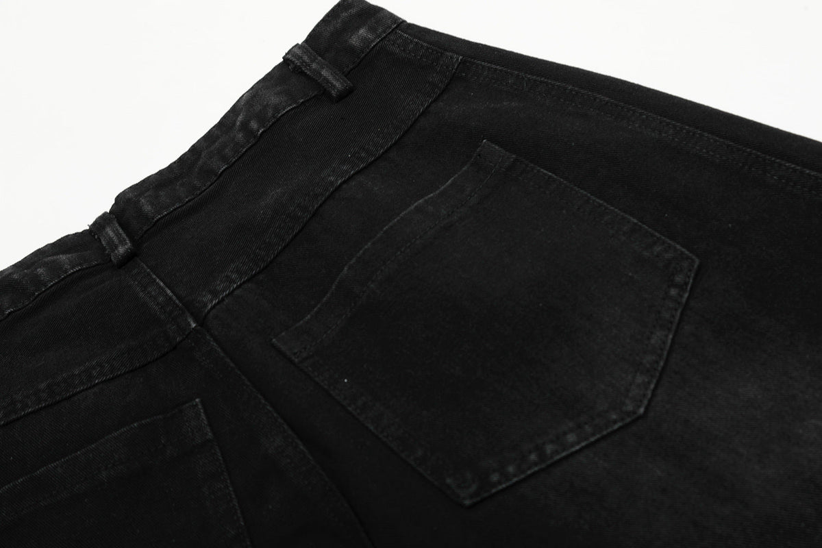 DAXUEN Wide-leg denim pants with stripes