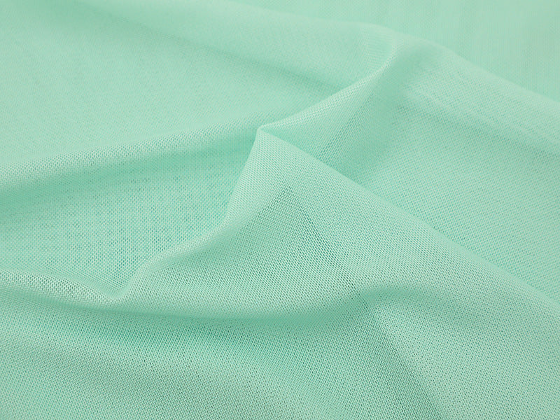 DAXUEN Light green sheer mesh short-sleeved t-shirt with cat graphic