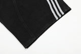 DAXUEN Wide-leg denim pants with stripes