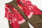 DAXUEN Wide-leg cargo pants with decorative overlays