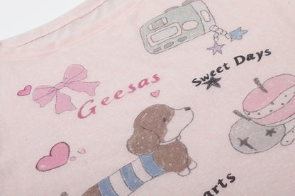 DAXUEN Dachshund graphic long sleeve top