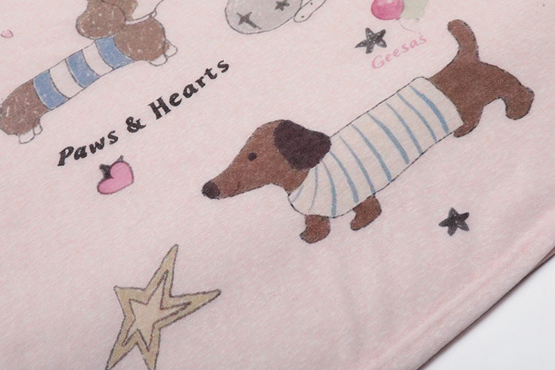 DAXUEN Dachshund graphic long sleeve top