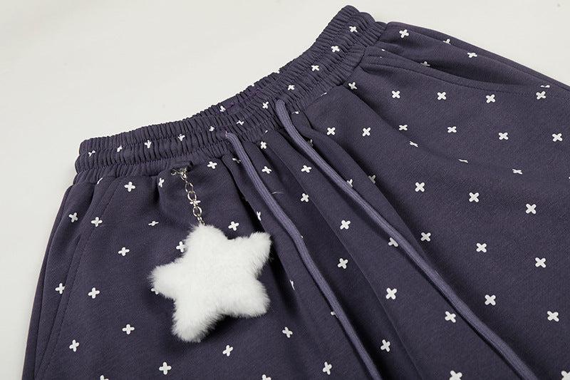 DAXUEN Wide-leg sweatpants with star print