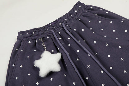 DAXUEN Wide-leg sweatpants with star print