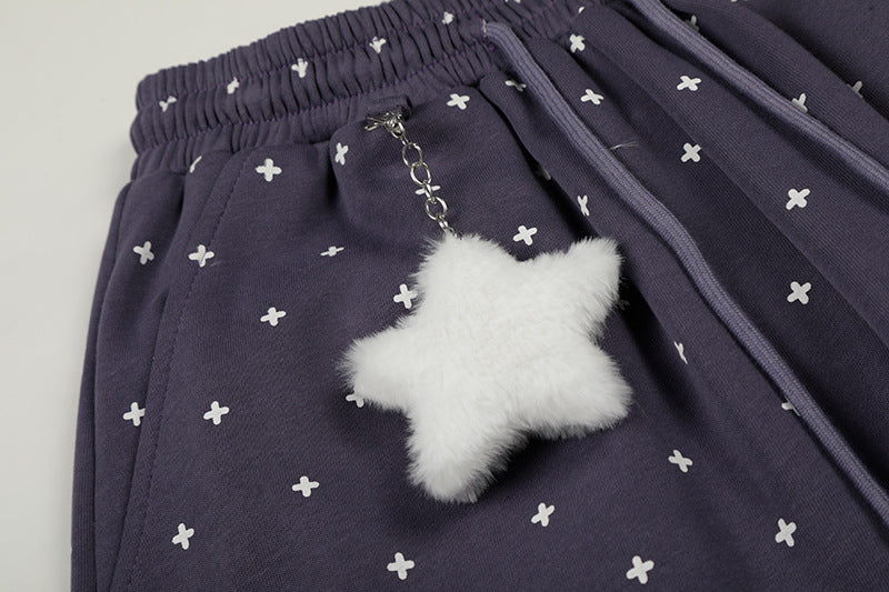 DAXUEN Wide-leg sweatpants with star print