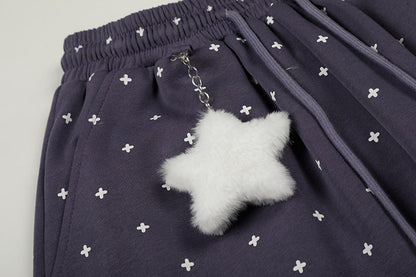 DAXUEN Wide-leg sweatpants with star print