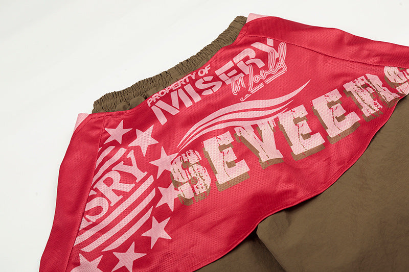 DAXUEN Wide-leg cargo pants with decorative overlays