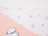 DAXUEN Oversized T-shirt with cat graphic and polka dot sleeves