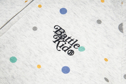 DAXUEN Polka dot full-zip hooded sweatshirt