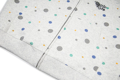 DAXUEN Polka dot full-zip hooded sweatshirt