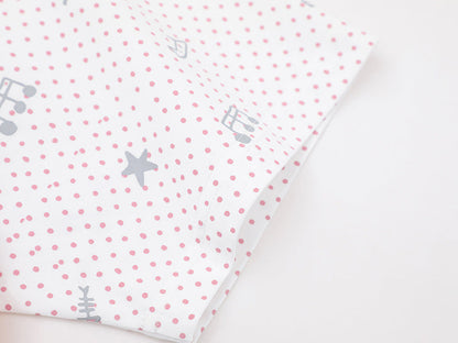 DAXUEN Oversized T-shirt with cat graphic and polka dot sleeves