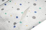 DAXUEN Polka dot full-zip hooded sweatshirt