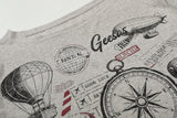 DAXUEN Long sleeve top with vintage compass graphic