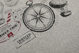 DAXUEN Long sleeve top with vintage compass graphic
