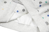 DAXUEN Polka dot full-zip hooded sweatshirt