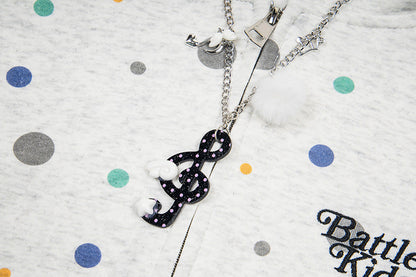 DAXUEN Polka dot full-zip hooded sweatshirt
