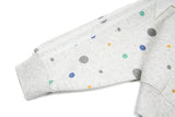 DAXUEN Polka dot full-zip hooded sweatshirt