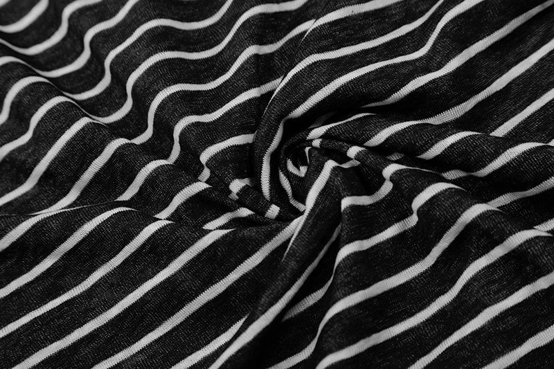 DAXUEN Striped hooded top with graphic print