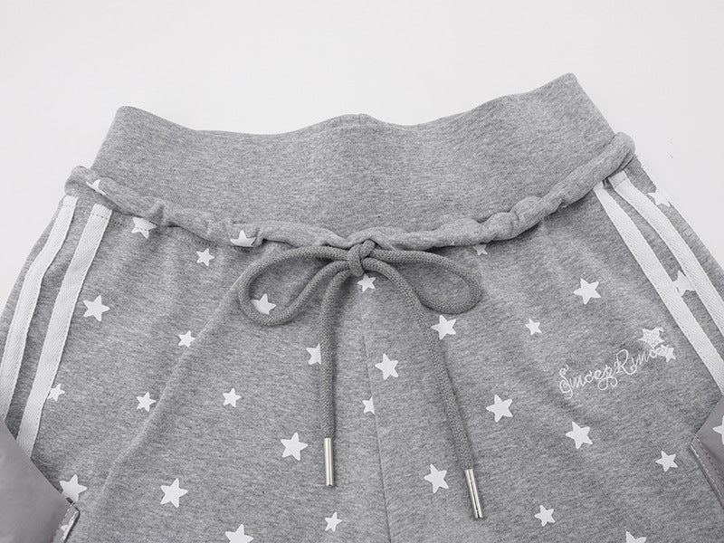 DAXUEN High-waisted star print lounge shorts