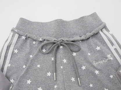 DAXUEN High-waisted star print lounge shorts