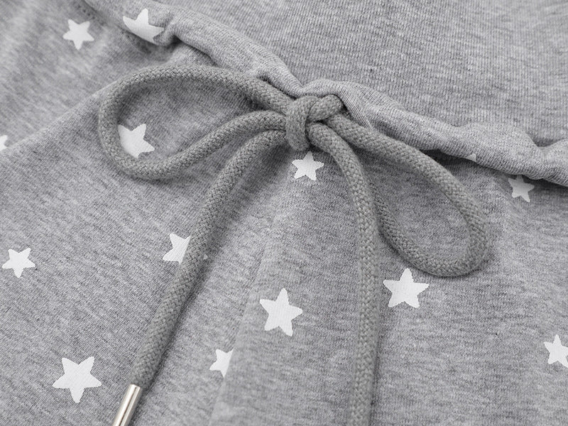 DAXUEN High-waisted star print lounge shorts