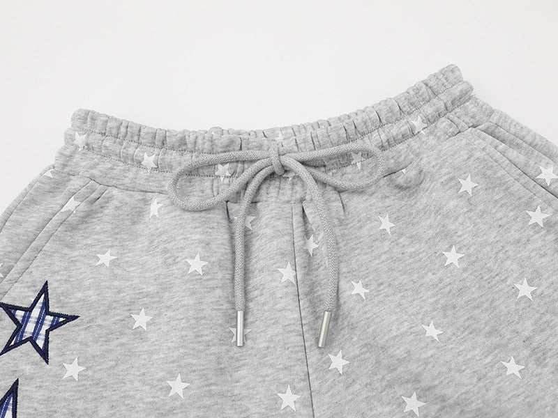 DAXUEN Women's casual shorts with star prints and embroidery