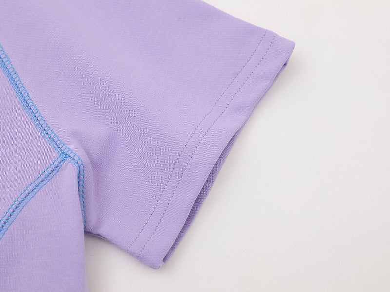 DAXUEN SAMSVE contrast stitch performance T-shirt