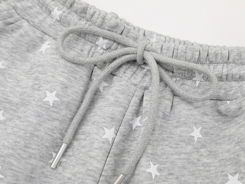 DAXUEN Women's casual shorts with star prints and embroidery