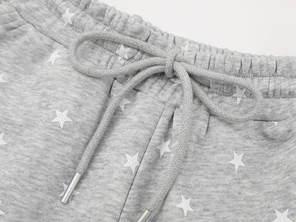 DAXUEN Women's casual shorts with star prints and embroidery