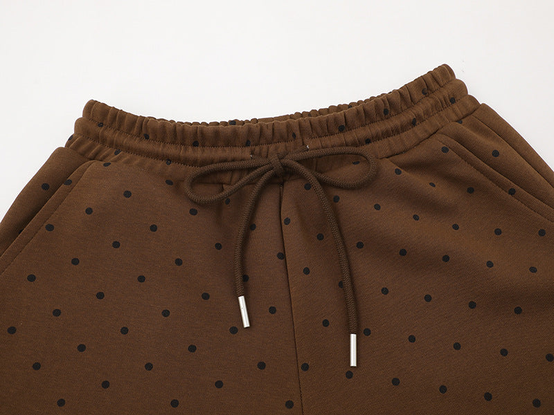 DAXUEN Polka dot casual shorts with drawstring waistband