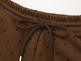 DAXUEN Polka dot casual shorts with drawstring waistband